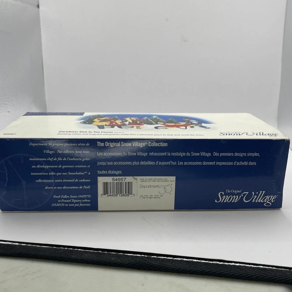 Department 56 Snow Village Christmas Visit To The Florist Set 54957 Figurine 3pc